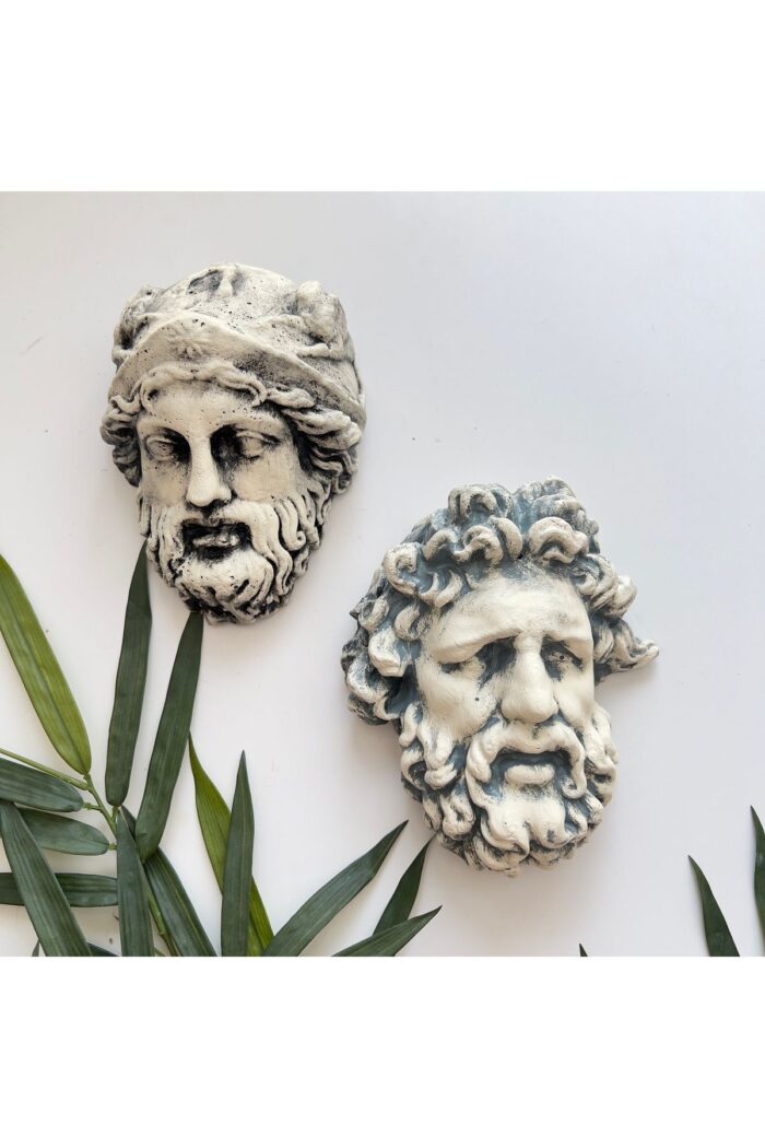 Laocoön'un Efsanesi ve Atina Kahramanı Eskitme Duvar Heykeli 2'li set, Ev Ofis Duvar Dekoru, Hediye - Görsel 2