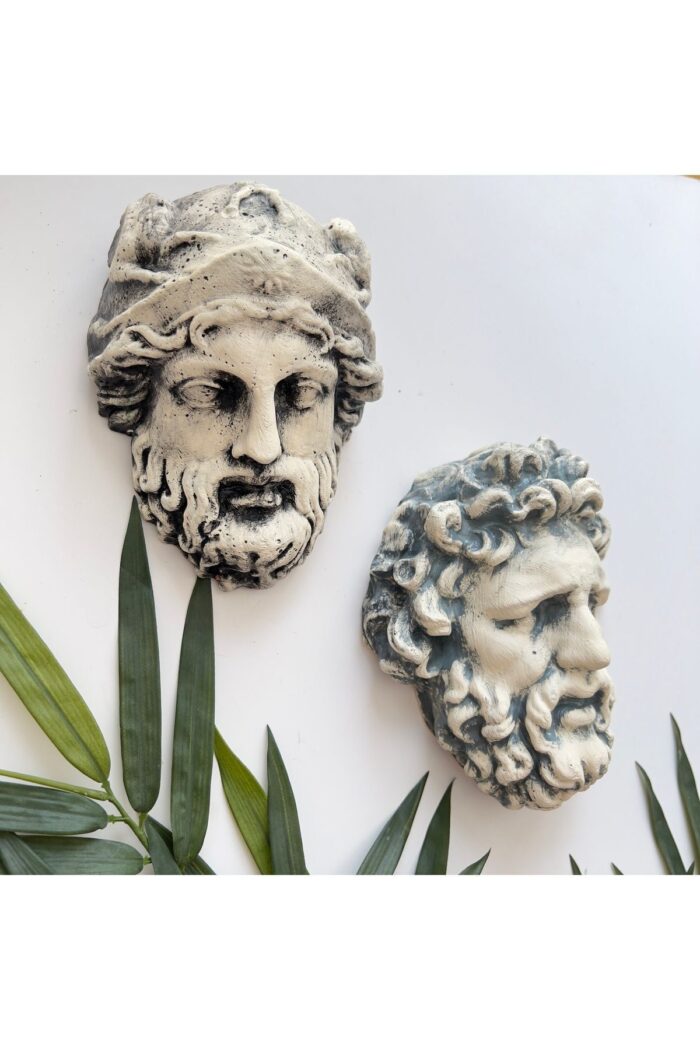 Laocoön'un Efsanesi ve Atina Kahramanı Eskitme Duvar Heykeli 2'li set, Ev Ofis Duvar Dekoru, Hediye - Görsel 4