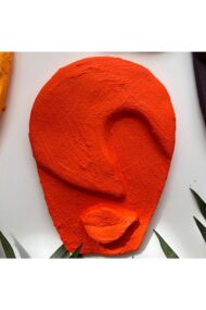 Soyut Tasarım El Yapımı Duvar Dekoru Renkli Taş Maske BÜYÜK 5'li Set, Dekor Mask, 3D Duvar Heykeli - Görsel 5