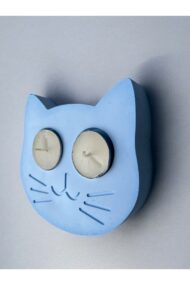 Mavi Kedi Şekilli Beton Mumluk - El Yapımı Dekoratif Çay Işığı tealight Mumluk - Minimalist Kedi Te - Görsel 7