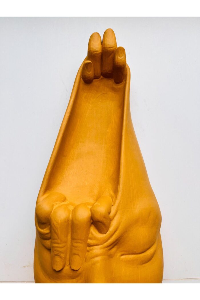 Soyut 3D Yüz Heykeli – Modern Duvar Sanatı | El Yapımı Dekoratif Mask | 48x18 cm Heykel Duvar Dekor - Görsel 6