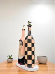 Kadın Tasarımlı 750 ml Zeytinyağı Sıvıyağ Şişesi Yağdanlık Yağlık Sirkelik Sosluk 2'li Set - Görsel 3