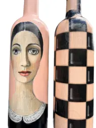 Kadın Tasarımlı 750 ml Zeytinyağı Sıvıyağ Şişesi Yağdanlık Yağlık Sirkelik Sosluk 2'li Set - Görsel 4