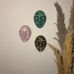 El Yapımı Duvar Maskları 3'lü Set