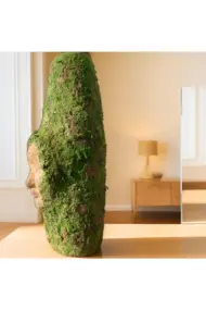 El Yapımı Yosun Detaylı İnsan Yüz Heykeli Dekorlu Özel Tasarım Vazo, Ev Dekoru, Ofis Dekoru - Görsel 7