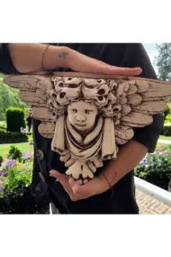 Melek Heykeli, Eskitme Boyama Ev Duvar Dekoru, El Sanatları, Ev, Ofis Dekorasyonu - Görsel 3