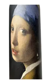 El Yapımı İnci Küpeli Kız Desenli 750ml Cam Yağdanlık, Sosluk, Sunumluk, Mutfak Dekorasyon - Görsel 4