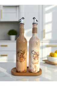 Sunum Stantlı Antik Yunan Figürlü Özel Tasarım Yağdanlık-Sirkelik Sosluk Seti Ev-Mutfak Dekoru - Görsel 2