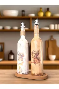 Sunum Stantlı Antik Yunan Figürlü Özel Tasarım Yağdanlık-Sirkelik Sosluk Seti Ev-Mutfak Dekoru - Görsel 4