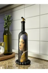 El Yapımı İnci Küpeli Kız Desenli 750ml Cam Yağdanlık, Sosluk, Sunumluk, Mutfak Dekorasyon - Görsel 7