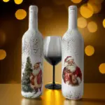 Yılbaşı Dekoru, Yeniyıl Hediyesi, Noel süsleri, Şarap Şişesi Dekoru, Yılbaşı Masası Süsleri