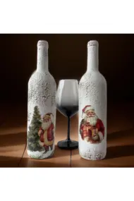 Yılbaşı Dekoru, Yeniyıl Hediyesi, Noel süsleri, Şarap Şişesi Dekoru, Yılbaşı Masası Süsleri - Görsel 5