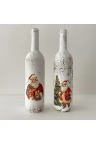 Yılbaşı Dekoru, Yeniyıl Hediyesi, Noel süsleri, Şarap Şişesi Dekoru, Yılbaşı Masası Süsleri - Görsel 8