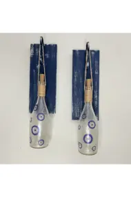 Peri LED Işıklı Mavi Ahşap Dekorlu Ferforje Bağlantılı Nazar Boncuklu Duvar Dekoru Set - Görsel 7