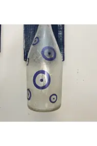 Peri LED Işıklı Mavi Ahşap Dekorlu Ferforje Bağlantılı Nazar Boncuklu Duvar Dekoru Set - Görsel 8