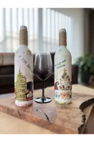 Yılbaşı Dekoru, Yeniyıl Hediyesi, Noel Süsleri, Şarap Şişesi Dekoru, Yılbaşı Masası Süsleri - Görsel 5