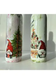 Yılbaşı Dekoru, Yeniyıl Hediyesi, Noel Süsleri, Şarap Şişesi Dekoru, Yılbaşı Masası Süsleri - Görsel 7