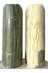 El Yapımı Çatlatma Desenli Cam Yağdanlık Seti – Kadın ve Evcil Hayvan Portreli, Mutfak Tasarım - Görsel 6