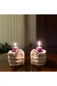 Sukulentler ve Kalın Mumlar İçin El Şeklinde Özel Tasarım Dekoratif Bitki Saksıları, Ev Dekoru - Görsel 4