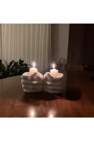 Sukulentler ve Kalın Mumlar İçin El Şeklinde Özel Tasarım Dekoratif Bitki Saksıları, Ev Dekoru - Görsel 8