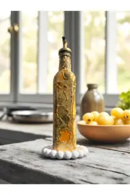 500 ML El Yapımı Zeytinyağı Desenli Cam Yağdanlık | Sosluk, Sirkelik, Mutfak & Sofra Aksesuarı, Sarı - Görsel 7