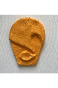 Soyut Tasarım El Yapımı Duvar Dekoru Rankli Taş Maske 5'li Set, Dekoratif Maske, 3D Duvar Heykeli - Görsel 8