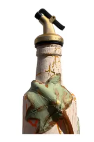 500 ML Kil Kabartma Uygulama Sarı Üzüm Desenli El Yapımı Zeytinyağı & Üzüm Sirke Şişeleri - Görsel 8