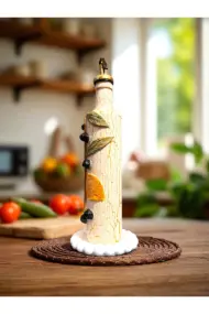 500 ML Kil Kabartma Uygulama Limon Desenli El Yapımı Zeytinyağı & Üzüm Sirke Şişeleri - Görsel 4