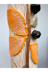 500 ML Kil Kabartma Uygulama Limon Desenli El Yapımı Zeytinyağı & Üzüm Sirke Şişeleri - Görsel 5