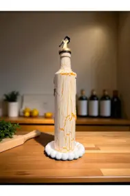 500 ML Kil Kabartma Uygulama Limon Desenli El Yapımı Zeytinyağı & Üzüm Sirke Şişeleri - Görsel 7