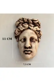 El yapımı Minyatür Antik Yunan Tanrıları Duvar Dekorasyon Objeleri 4 lü set - Görsel 5