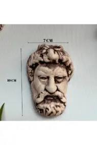 El yapımı Minyatür Antik Yunan Tanrıları Duvar Dekorasyon Objeleri 4 lü set - Görsel 8