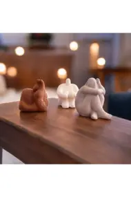 Soyut Düşünen Insan Biblo 3'lü Set, Ev Dekorasyonu, Masa Süslemesi Heykel Seti, Oda Dekorasyonu - Görsel 3