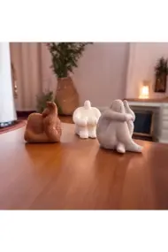 Soyut Düşünen Insan Biblo 3'lü Set, Ev Dekorasyonu, Masa Süslemesi Heykel Seti, Oda Dekorasyonu - Görsel 5