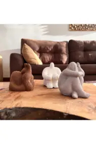 Soyut Düşünen Insan Biblo 3'lü Set, Ev Dekorasyonu, Masa Süslemesi Heykel Seti, Oda Dekorasyonu - Görsel 6