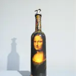 El Yapımı Mona Lisa Desenli 750ml Cam Yağdanlık, Sosluk, Sunumluk, Mutfak Dekorasyon