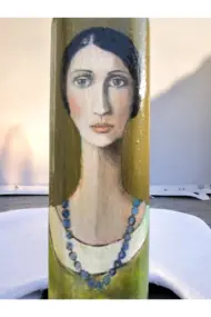 500 ML El Yapımı Kadın Portreli Cam Yağdanlık | Sosluk, Sirkelik, Mutfak & Sofra Aksesuarı, Yeşil - Görsel 5