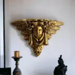 Altın Varak Melek Heykeli, Eskitme Boyama Ev Duvar Dekoru, El Sanatları, Ev, Ofis Dekorasyonu