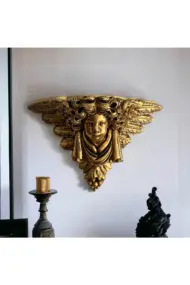 Altın Varak Melek Heykeli, Eskitme Boyama Ev Duvar Dekoru, El Sanatları, Ev, Ofis Dekorasyonu