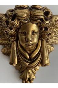 Altın Varak Melek Heykeli, Eskitme Boyama Ev Duvar Dekoru, El Sanatları, Ev, Ofis Dekorasyonu - Görsel 4