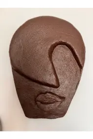 Soyut Tasarım El Yapımı Duvar Dekoru Taş Maske 5'li Set, Dekoratif Maske, 3d Duvar Sanatı - Görsel 8