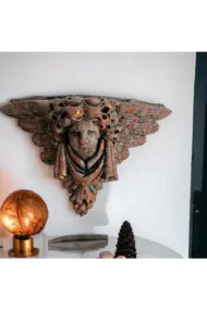Kahverengi Melek Heykeli, Eskitme Boyama Ev Dekoru, Hediye, El Sanatları, Ev, Ofis Dekorasyonu
