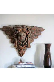 Kahverengi Melek Heykeli, Eskitme Boyama Ev Dekoru, Hediye, El Sanatları, Ev, Ofis Dekorasyonu - Görsel 3