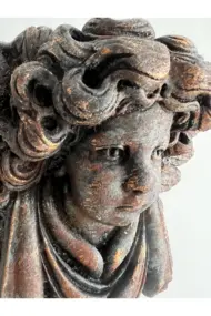 Kahverengi Melek Heykeli, Eskitme Boyama Ev Dekoru, Hediye, El Sanatları, Ev, Ofis Dekorasyonu - Görsel 4