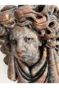 Kahverengi Melek Heykeli, Eskitme Boyama Ev Dekoru, Hediye, El Sanatları, Ev, Ofis Dekorasyonu - Görsel 6