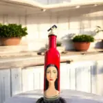 500 ML El Yapımı Kadın Portreli Cam Yağdanlık | Sosluk, Sirkelik, Mutfak & Sofra Aksesuarı, Yeşil