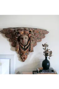 Kahverengi Melek Heykeli, Eskitme Boyama Ev Dekoru, Hediye, El Sanatları, Ev, Ofis Dekorasyonu - Görsel 7