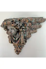 Kahverengi Melek Heykeli, Eskitme Boyama Ev Dekoru, Hediye, El Sanatları, Ev, Ofis Dekorasyonu - Görsel 8