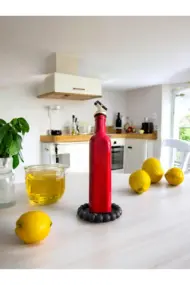 500 ML El Yapımı Kadın Portreli Cam Yağdanlık | Sosluk, Sirkelik, Mutfak & Sofra Aksesuarı, Yeşil - Görsel 8