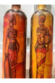 Eşsiz Afrika Kadın Figürlü Yağdanlık Seti 2 Li Set Ile Mutfağınıza Estetik Bir Dokunuş - Görsel 6